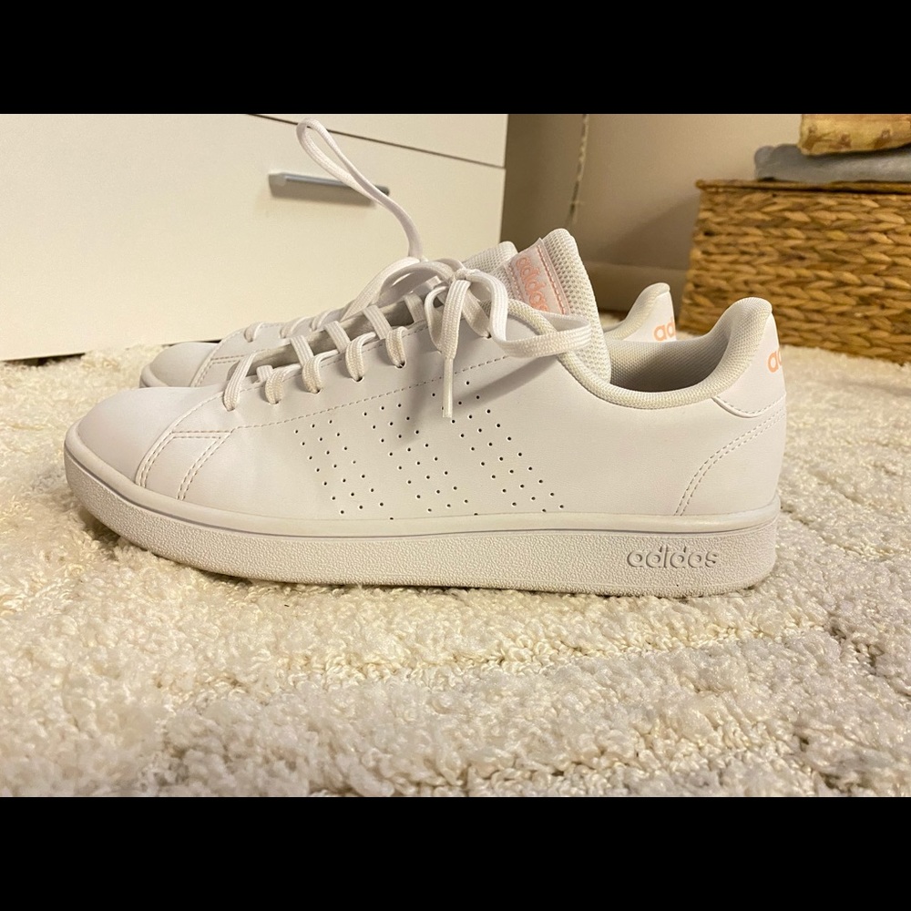 White adidas sneakers!